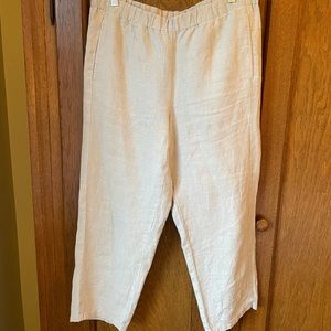 JJill linen crop pants size small